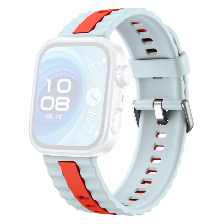 xDfind Sport Vertical Striped Two Color Silicone Watch Band