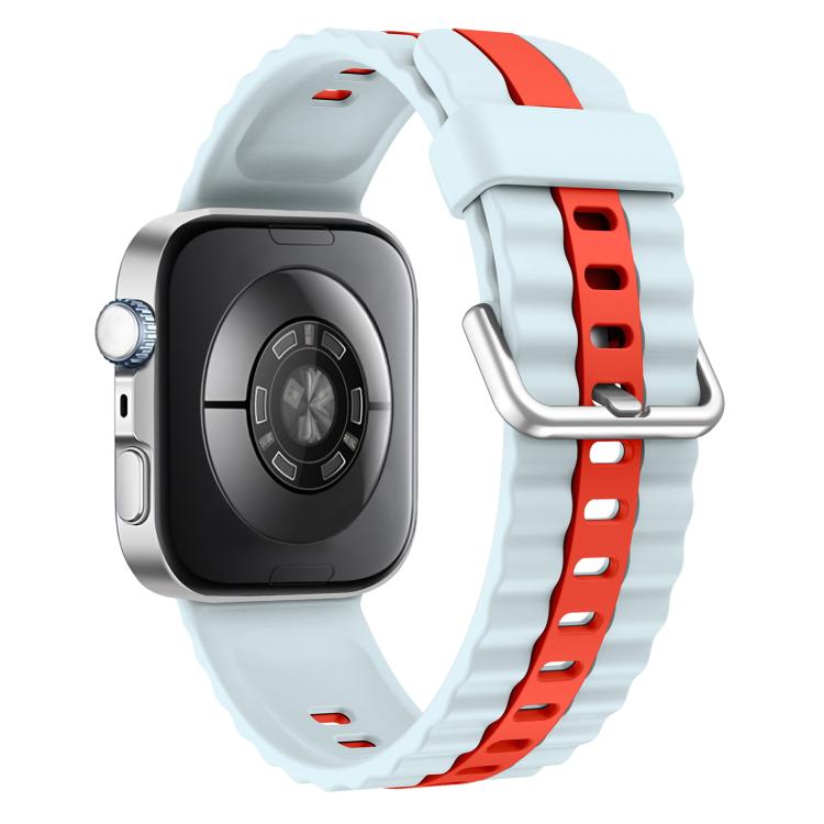 xDfind Sport Vertical Striped Two Color Silicone Watch Band