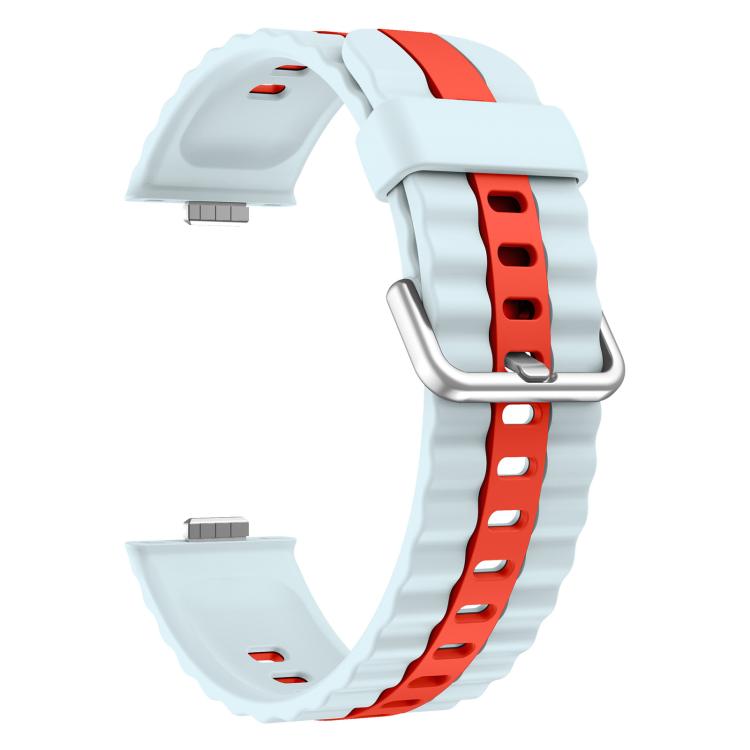 xDfind Sport Vertical Striped Two Color Silicone Watch Band