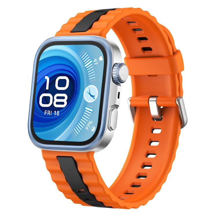 xDfind Sport Vertical Striped Two Color Silicone Watch Band