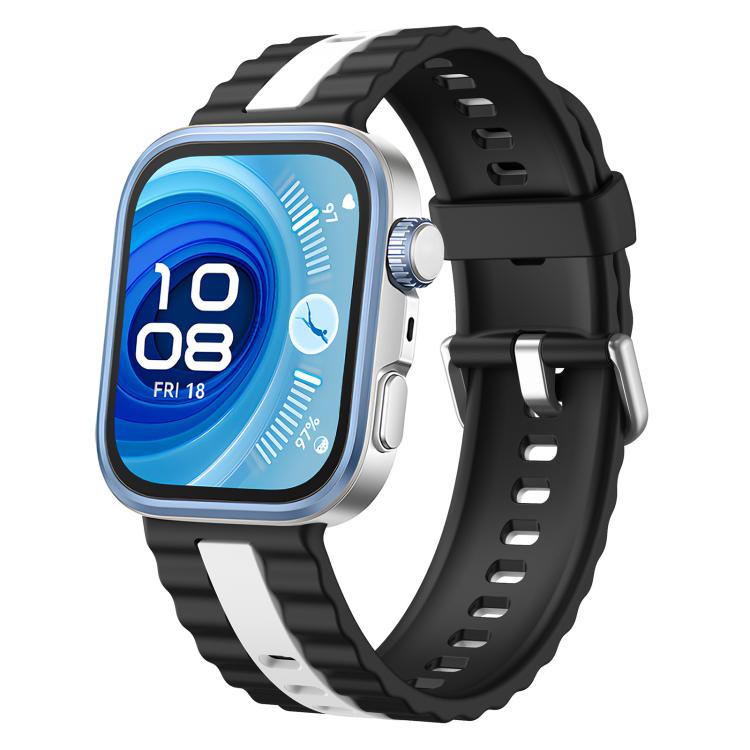 xDfind Sport Vertical Striped Two Color Silicone Watch Band, For Huawei Watch Fit 4 Pro / Fit 4 / Fit 3