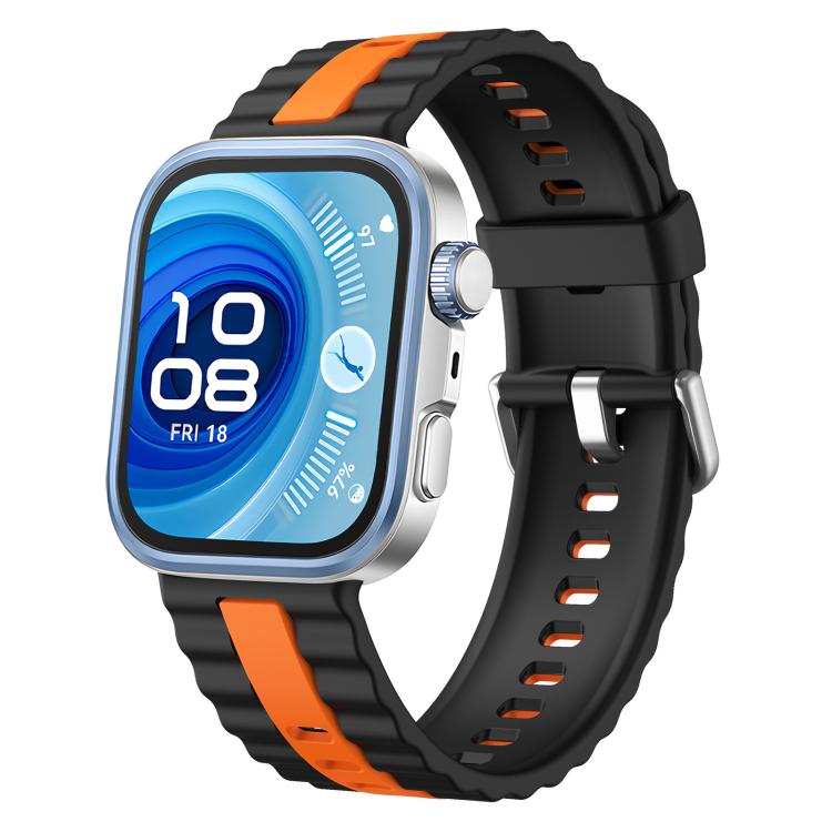 xDfind Sport Vertical Striped Two Color Silicone Watch Band
