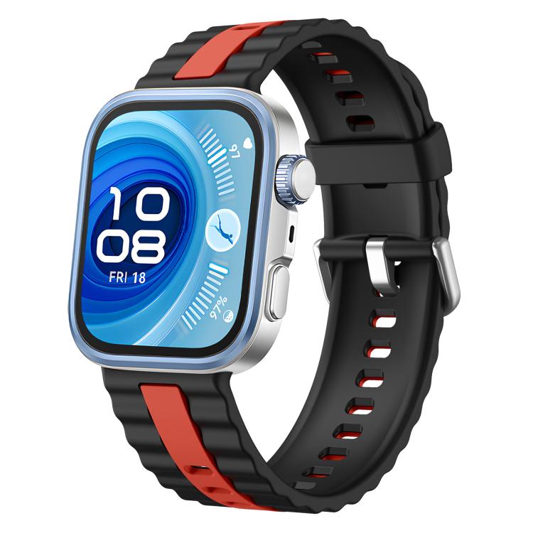 xDfind Sport Vertical Striped Two Color Silicone Watch Band, For Huawei Watch Fit 4 Pro / Fit 4 / Fit 3