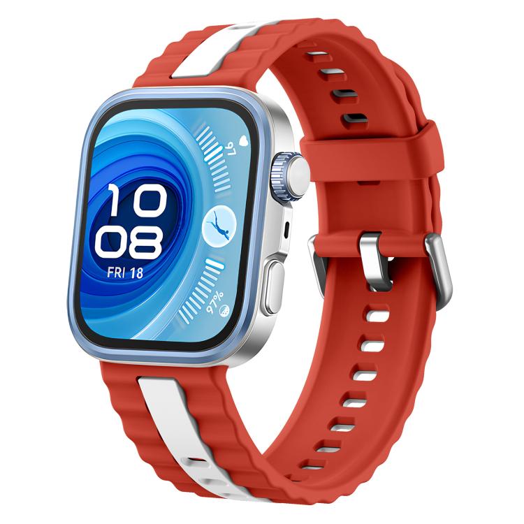 xDfind Sport Vertical Striped Two Color Silicone Watch Band, For Huawei Watch Fit 4 Pro / Fit 4 / Fit 3