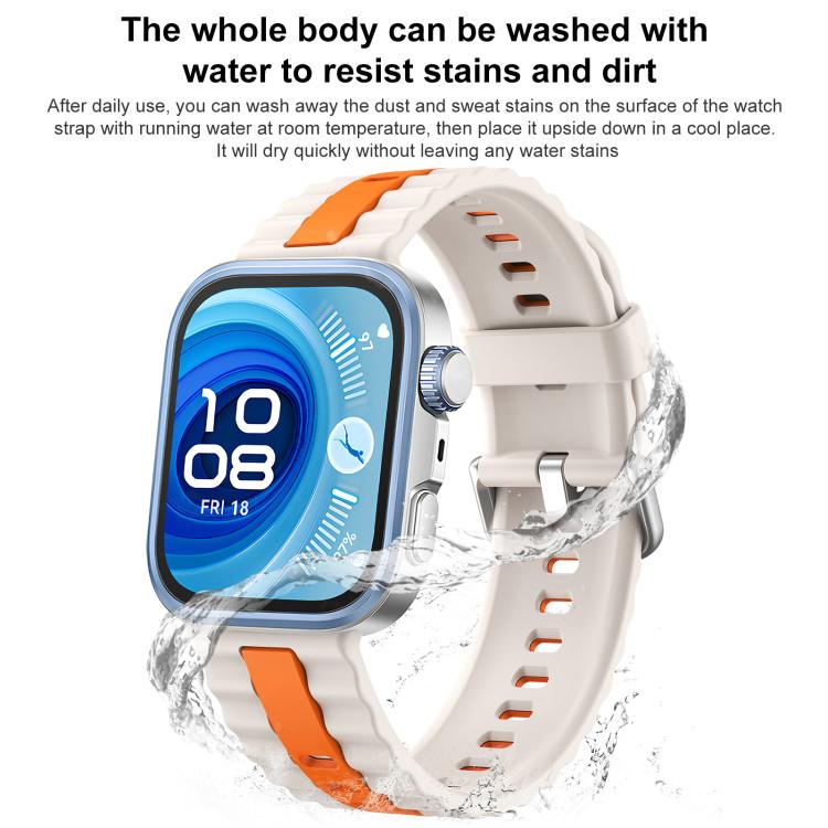 xDfind Sport Vertical Striped Two Color Silicone Watch Band