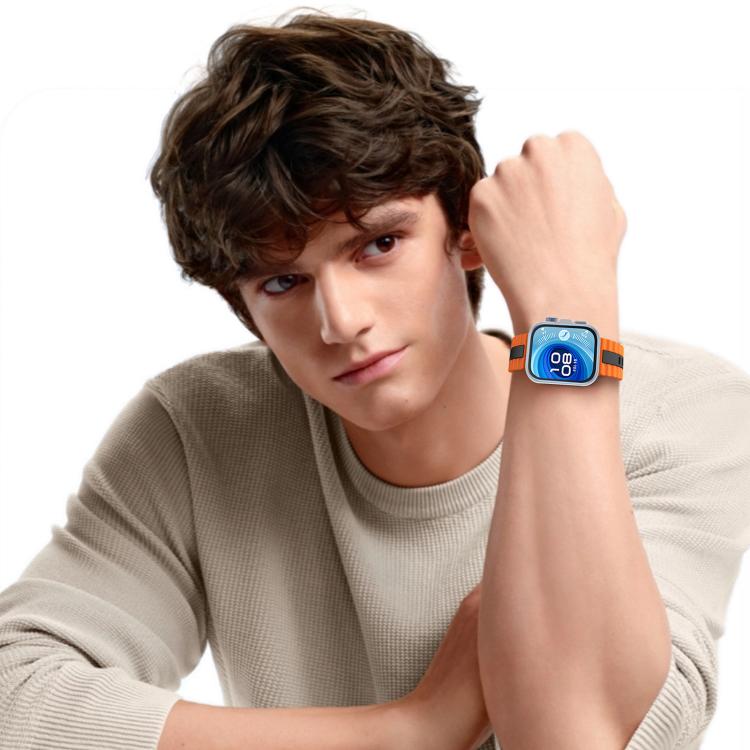 xDfind Sport Vertical Striped Two Color Silicone Watch Band