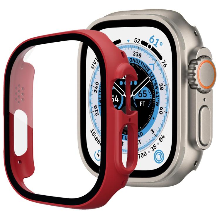 xDfind Tempered Glass Film Integrated PC Watch Cover, For Apple Watch Series 9 / 8 / 7 45mm