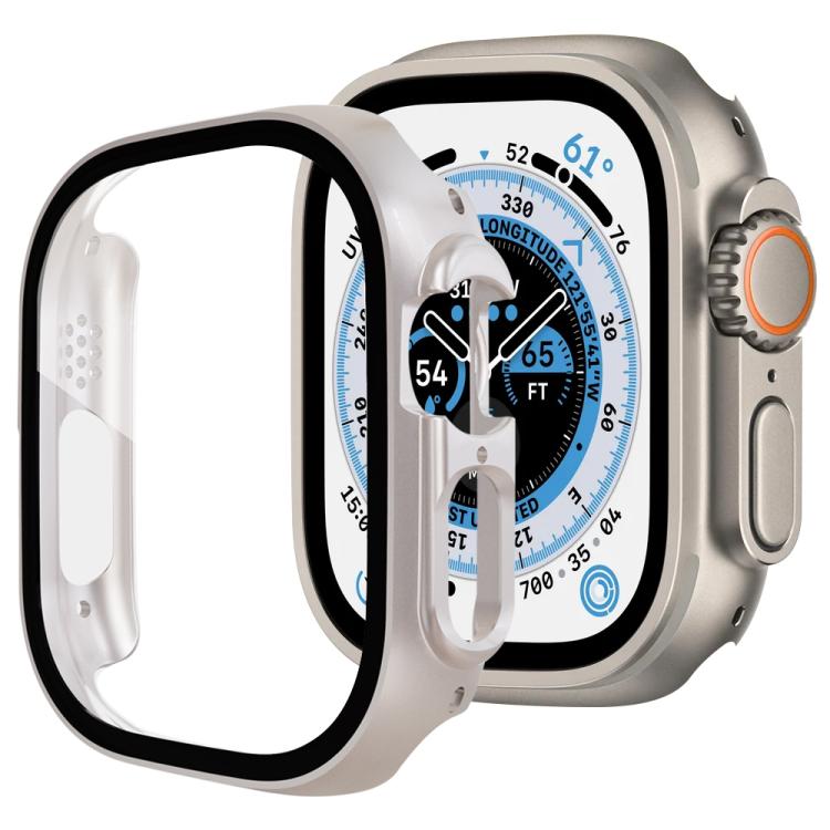 xDfind Tempered Glass Film Integrated PC Watch Cover, For Apple Watch Series 9 / 8 / 7 45mm