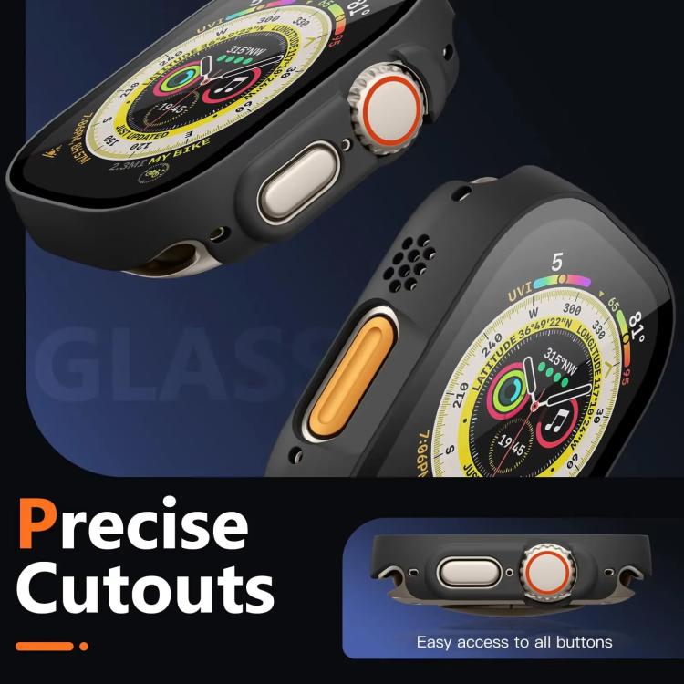 xDfind Tempered Glass Film Integrated PC Watch Cover, For Apple Watch Series 6 / 5 / 4 / SE 44mm