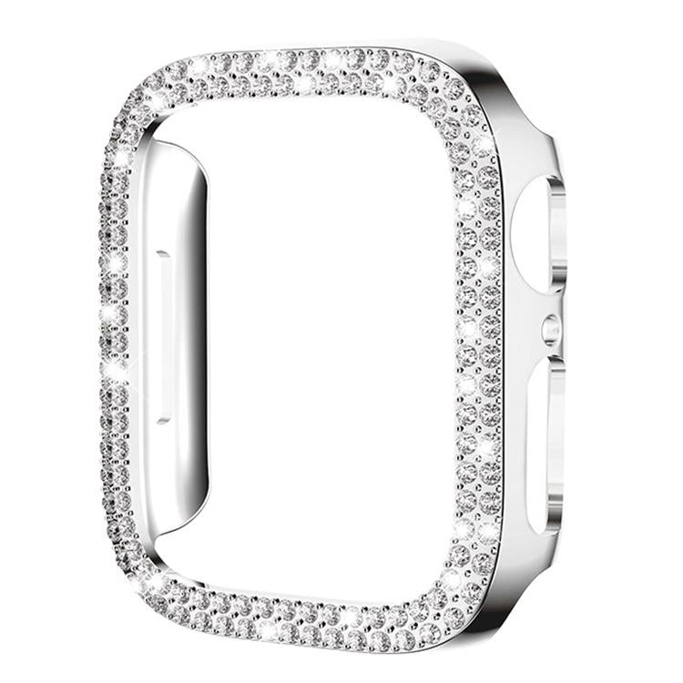 xDfind Double Row Diamond Hollow PC Watch Cover, For Apple Watch Series 9 / 8 / 7 45mm