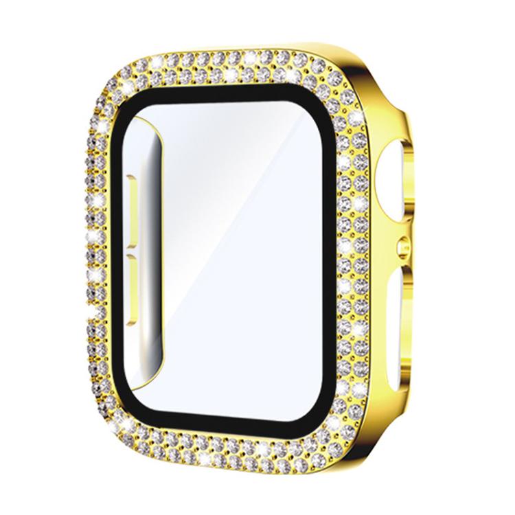 xDfind Double Row Diamond Tempered Glass Film Integrated PC Watch Cover, For Apple Watch Series 3 / 2 / 1 38mm