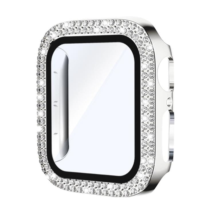 xDfind Double Row Diamond Tempered Glass Film Integrated PC Watch Cover, For Apple Watch Series 3 / 2 / 1 38mm