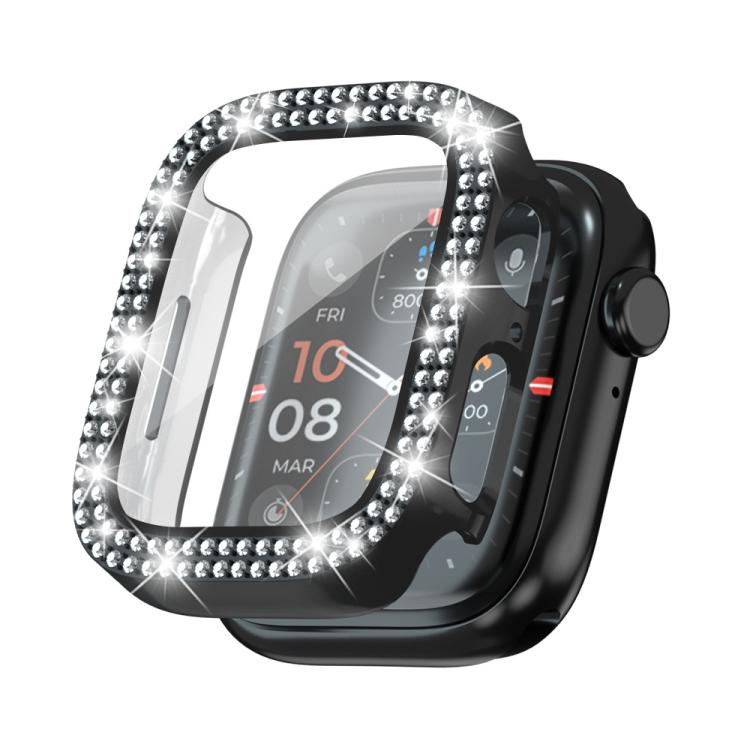 xDfind Double Row Diamond Tempered Glass Film Integrated PC Watch Cover, For Apple Watch Ultra 3 / 2 / 1 49mm