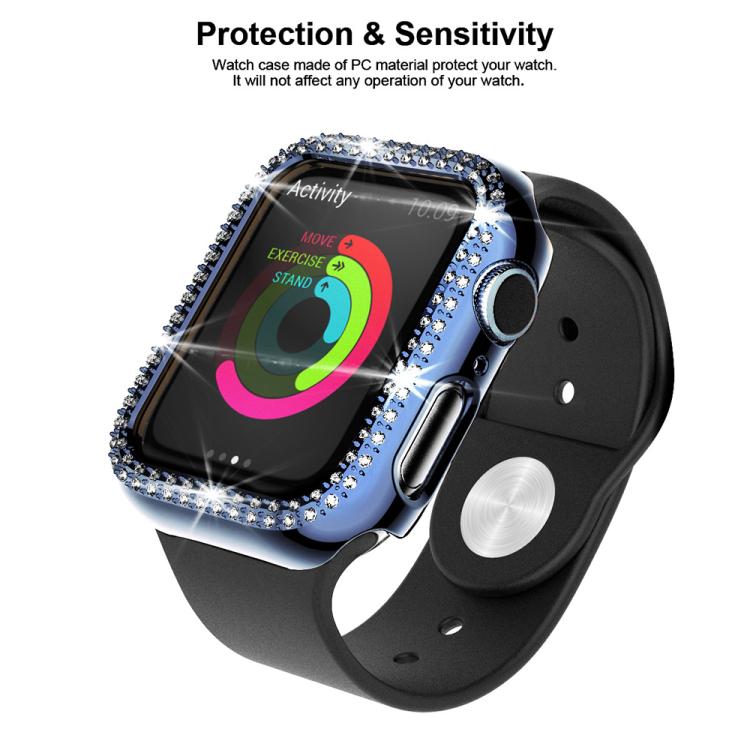 xDfind Double Row Diamond Tempered Glass Film Integrated PC Watch Cover, For Apple Watch Ultra 3 / 2 / 1 49mm