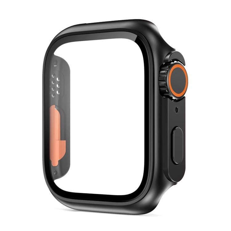 xDfind Change to Ultra 49mm Tempered Glass Film Integrated PC Watch Cover, For Apple Watch Series 9 / 8 / 7 45mm