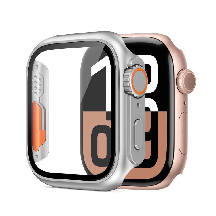 xDfind Change to Ultra 49mm Tempered Glass Film Integrated PC Watch Cover, For Apple Watch Series 9 / 8 / 7 45mm