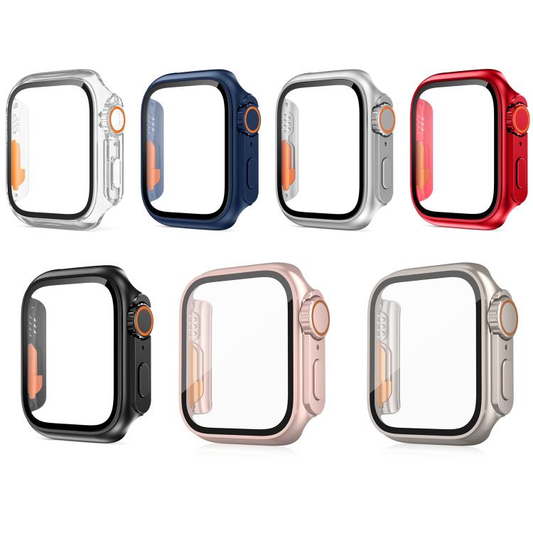 xDfind Change to Ultra 49mm Tempered Glass Film Integrated PC Watch Cover, For Apple Watch Series 9 / 8 / 7 45mm
