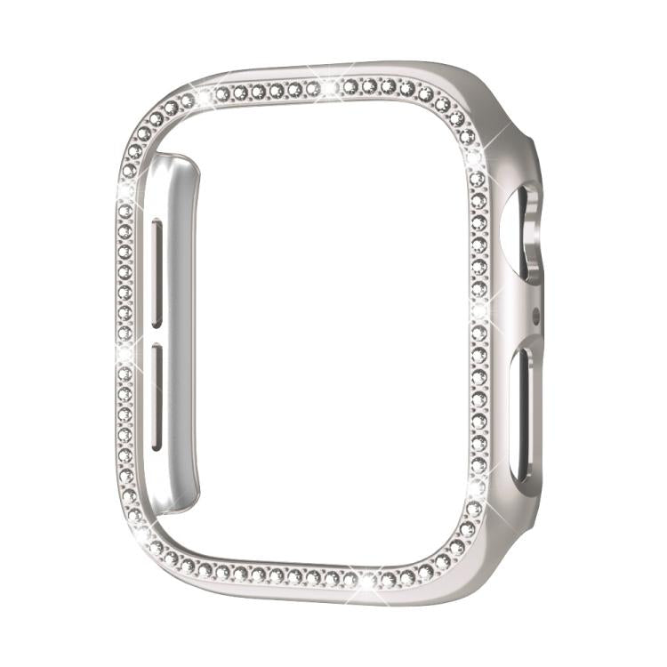 xDfind Single Row Diamond Hollow PC Watch Cover, For Apple Watch Series 11 42mm / 10 42mm
