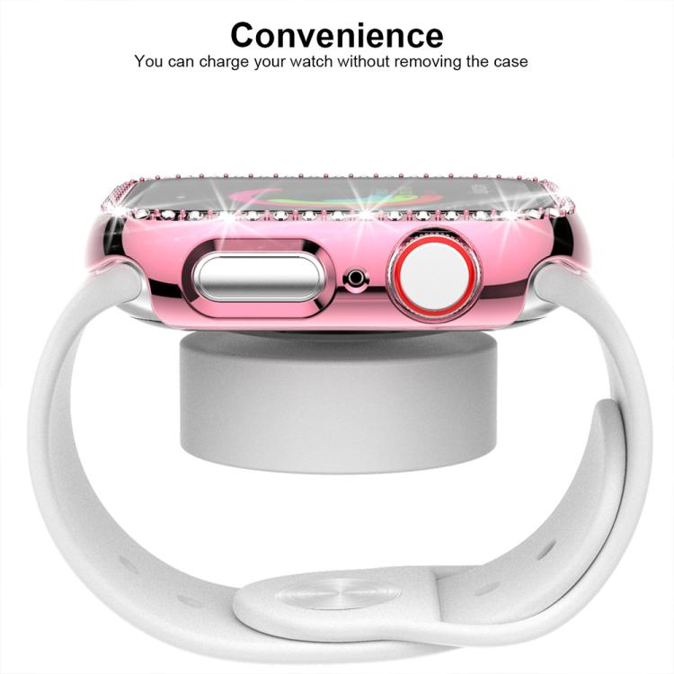 xDfind Single Row Diamond Hollow PC Watch Cover, For Apple Watch Series 11 42mm / 10 42mm