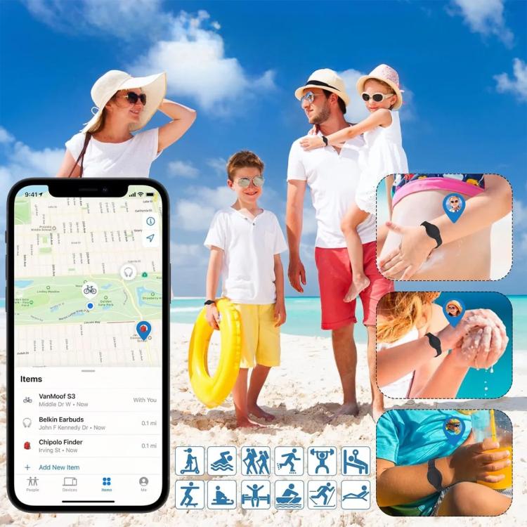 xDfind Breathable Silicone Band Style Anti-lost Tracker Protective Cover, For AirTag 2nd Gen / AirTag 1st Gen