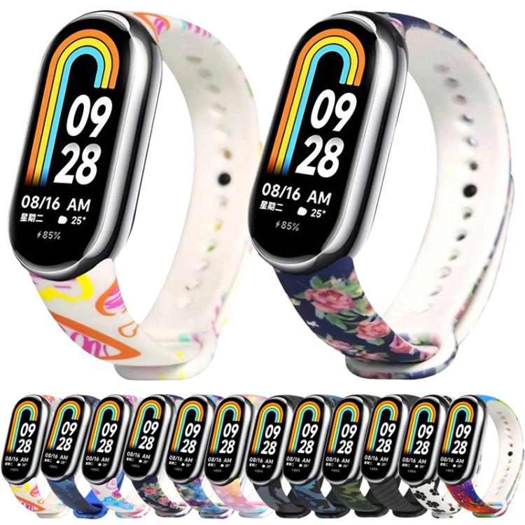 xDfind Flowers Printing TPU Watch Band