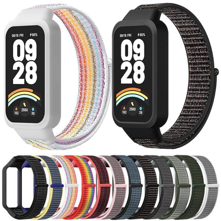 xDfind Plastic Cover Integrated Nylon Loop Watch Band, For Xiaomi Smart Band 9 Active / Redmi Band 3
