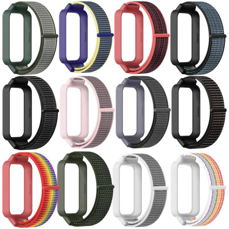 xDfind Plastic Cover Integrated Nylon Loop Watch Band, For Xiaomi Smart Band 9 Active / Redmi Band 3