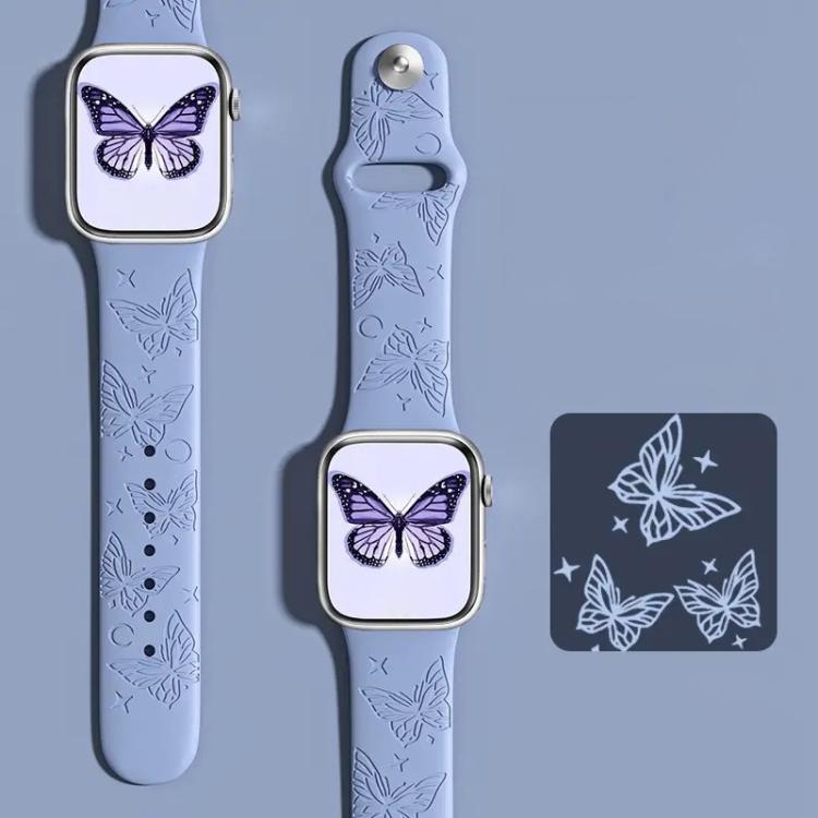 xDfind 3D Laser Engraving Silicone Watch Band, For Apple Watch 42 / 44 / 45 / 46 / 49mm