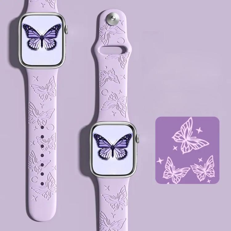 xDfind 3D Laser Engraving Silicone Watch Band, For Apple Watch 42 / 44 / 45 / 46 / 49mm