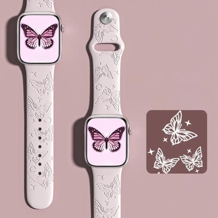 xDfind 3D Laser Engraving Silicone Watch Band, For Apple Watch 38 / 40 / 41 / S11 42mm