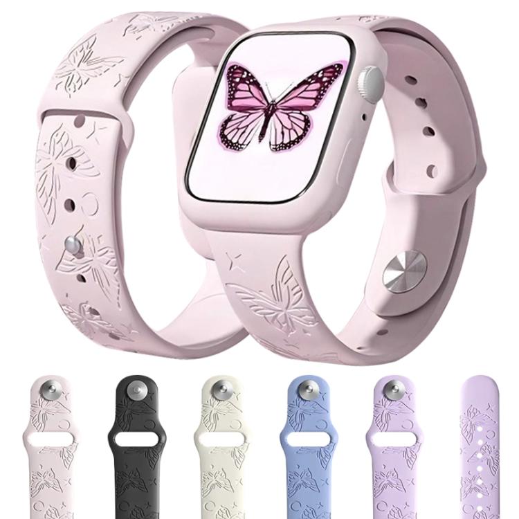 xDfind 3D Laser Engraving Silicone Watch Band, For Apple Watch 38 / 40 / 41 / S11 42mm