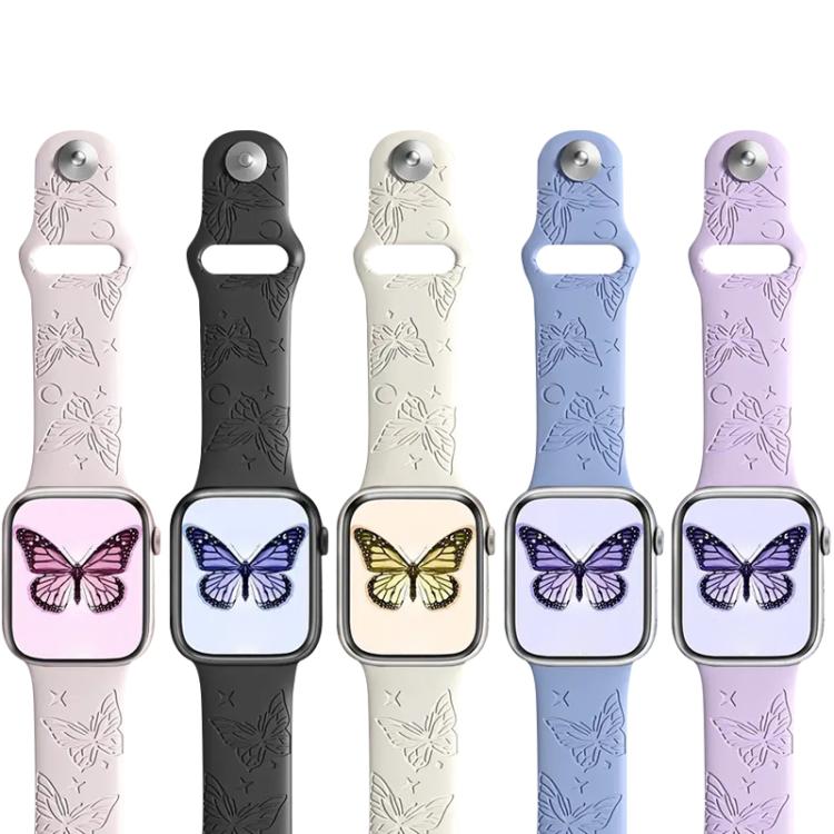 xDfind 3D Laser Engraving Silicone Watch Band, For Apple Watch 38 / 40 / 41 / S11 42mm