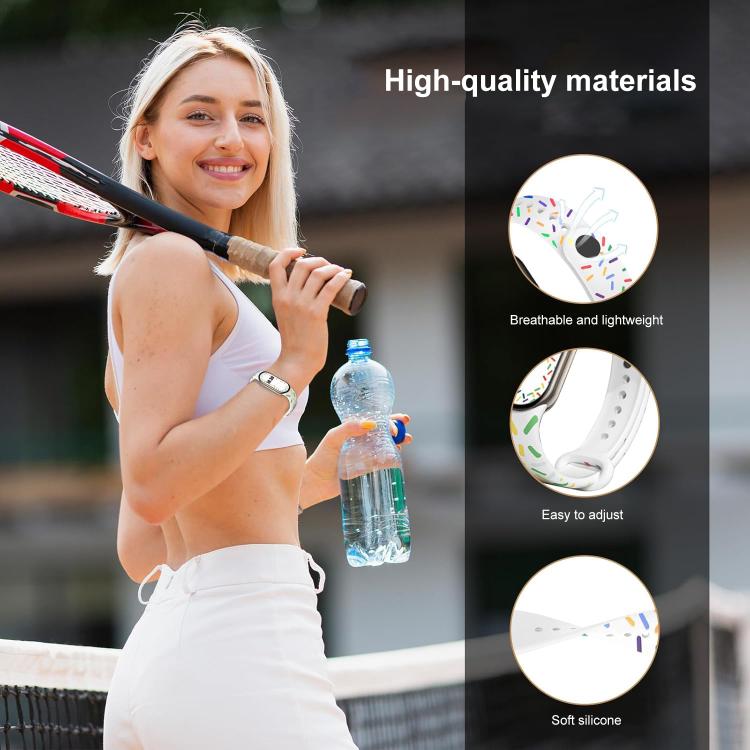 xDfind Rainbow Printing TPU Watch Band, For Xiaomi Smart Band 10 / 9 / 8