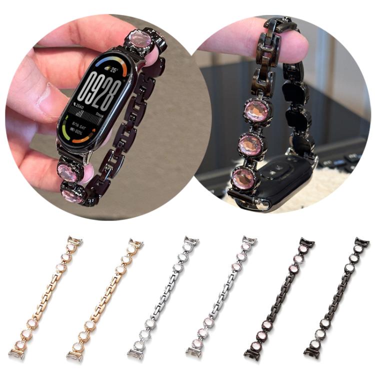 xDfind Quick-release Crystal Diamond Metal Watch Band, For Xiaomi Smart Band 10 / 9 / 8
