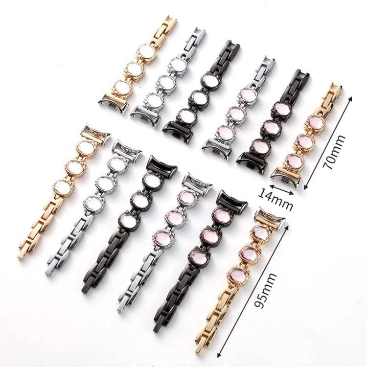 xDfind Quick-release Crystal Diamond Metal Watch Band