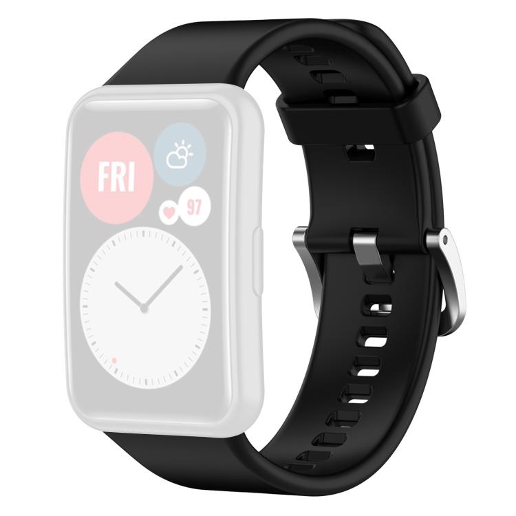 xDfind Solid Color Silver Steel Buckle Silicone Watch Band