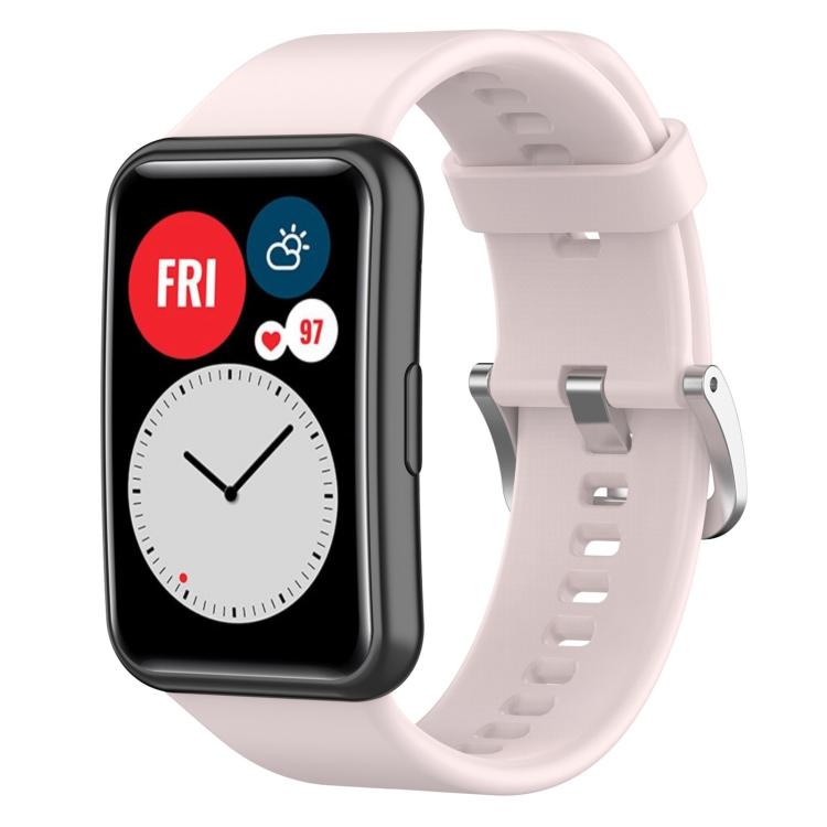 xDfind Solid Color Silver Steel Buckle Silicone Watch Band