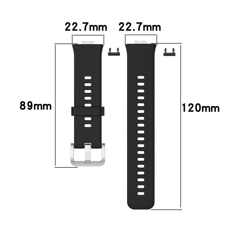 xDfind Solid Color Silver Steel Buckle Silicone Watch Band