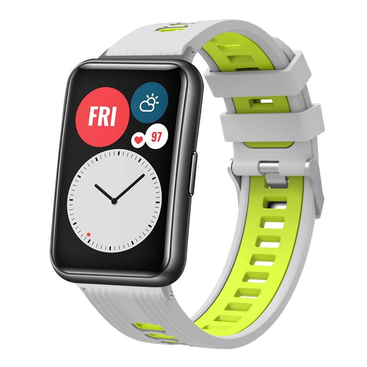 xDfind Dual Color Silver Buckle Silicone Watch Band