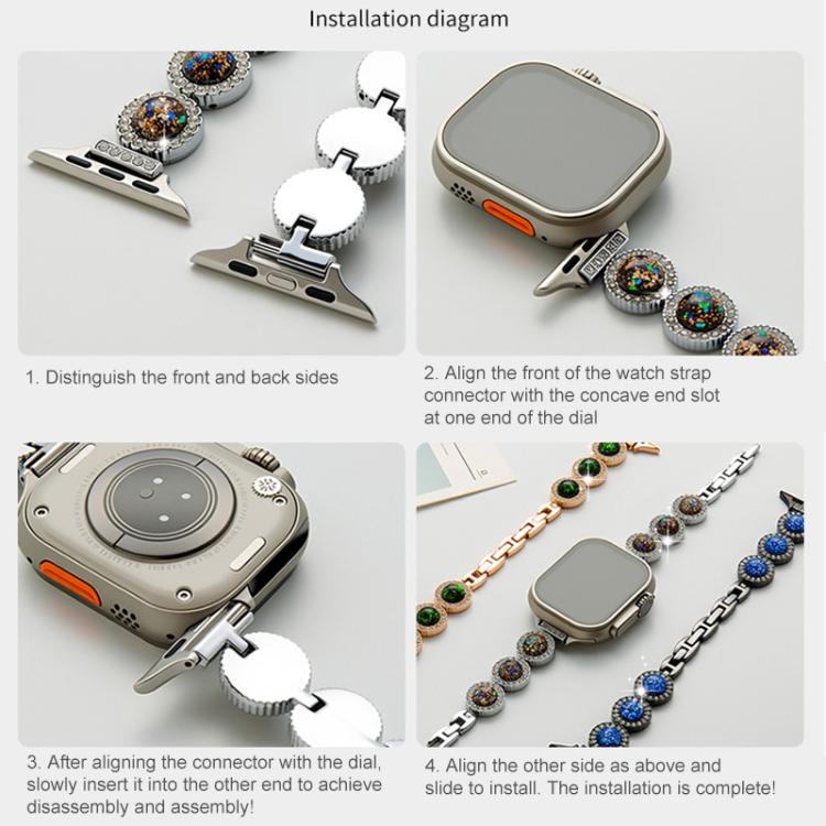 xDfind Sparkling Diamond Jewelry Metal Watch Band, For Apple Watch 42 / 44 / 45 / 46 / 49mm