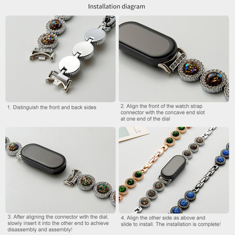 xDfind Sparkling Diamond Jewelry Metal Watch Band