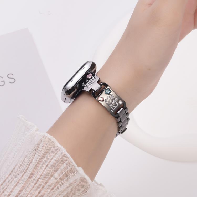 xDfind Puppy Diamond Metal Watch Band, For Apple Watch 42 / 44 / 45 / 46 / 49mm