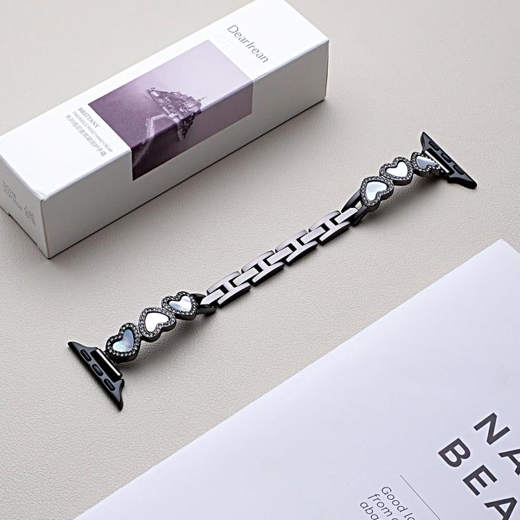 xDfind Heart-shaped Shell Metal Watch Band, For Apple Watch 42 / 44 / 45 / 46 / 49mm