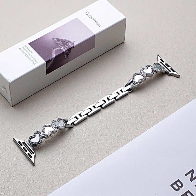 xDfind Heart-shaped Shell Metal Watch Band, For Apple Watch 42 / 44 / 45 / 46 / 49mm