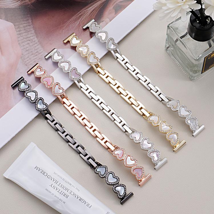 xDfind Heart-shaped Shell Metal Watch Band, For Apple Watch 42 / 44 / 45 / 46 / 49mm