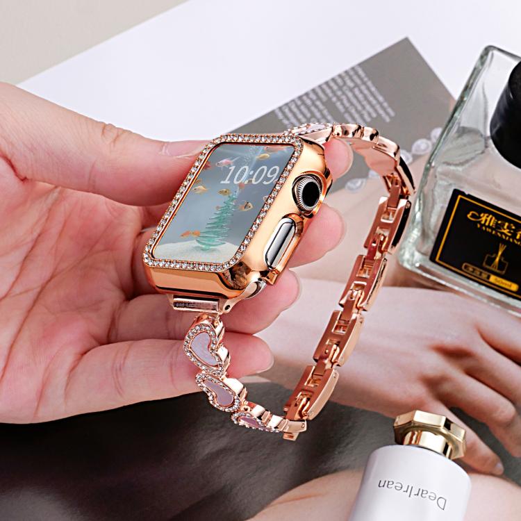 xDfind Heart-shaped Shell Metal Watch Band, For Apple Watch 42 / 44 / 45 / 46 / 49mm