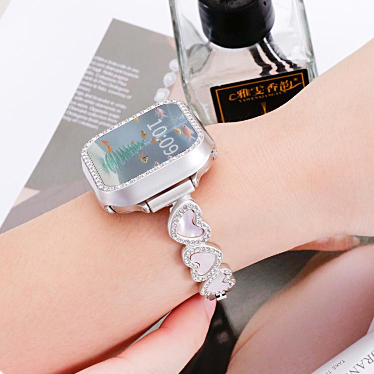 xDfind Heart-shaped Shell Metal Watch Band, For Apple Watch 42 / 44 / 45 / 46 / 49mm