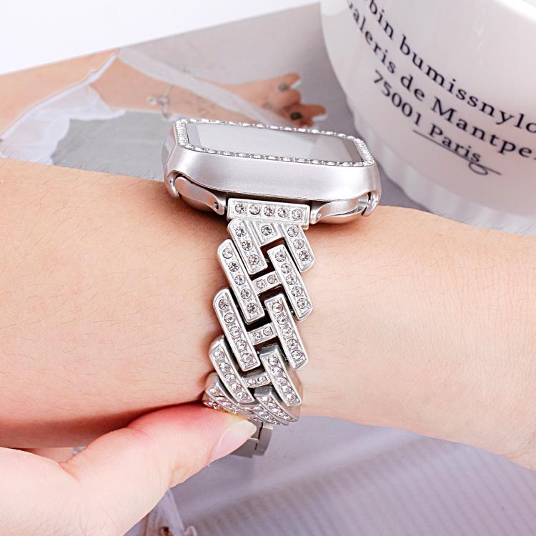 xDfind Drilled Twill H-shaped Metal Watch Band, For Apple Watch 38 / 40 / 41 / S11 42mm