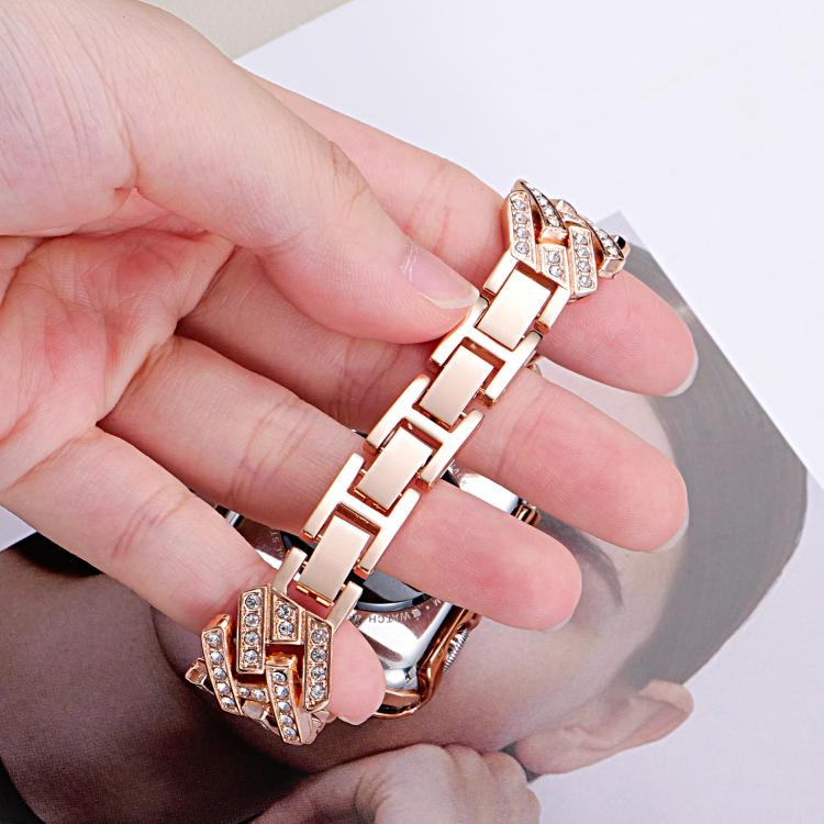 xDfind Drilled Twill H-shaped Metal Watch Band, For Apple Watch 42 / 44 / 45 / 46 / 49mm