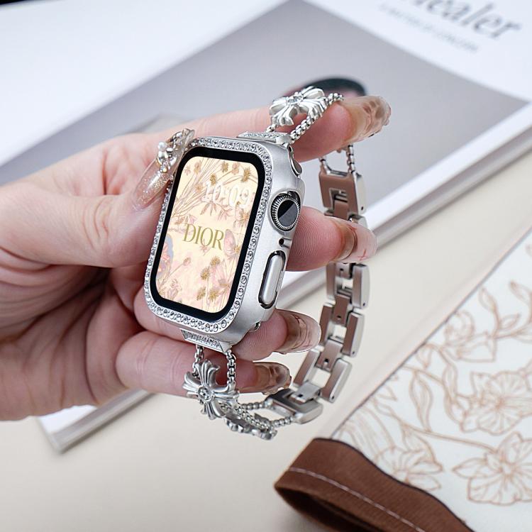 xDfind Diamond Metal Watch Band, For Apple Watch 42 / 44 / 45 / 46 / 49mm